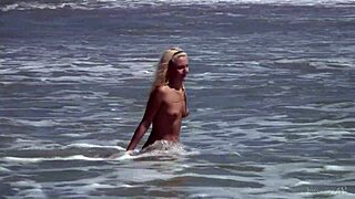 gorgeous teen 18+ agnes bathes her beautiful naked body in the ocean waves