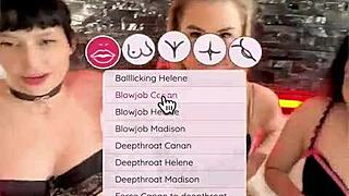 Interactive Group Game Featuring Deepthroat Blowjobs with Enmarchenoire and Madison in 3 Some and 4 Some