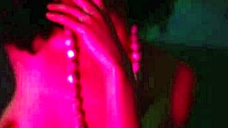 this brunette babe poses in lingerie and caresses herself solo in the bathroom