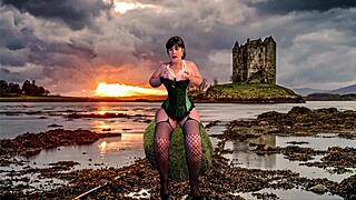 granny highlander gets creampied by mature milf in homemade pov