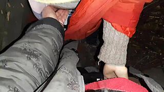 Can our autumn romantic sex in a hut spark passionate lesbian illusions?