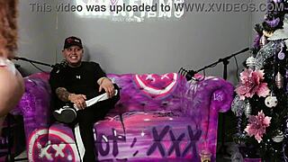 Colombian model Aleja Buitrago got horny in lingerie during her podcast interview with Sara Films.