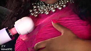 Pretty teen 18+ babe with natural tits and big ass shows magic vibrations in pov casting interview