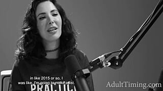 Subtle casting interview hints at pornstar's spreading experiences with 150-200 bodies on adulttiming spreadsheet.