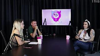 Can Lexi Mallet Handle Gangbang With Strangers In Motel While Wearing Sheer Red Lingerie With Two Girlfriends?