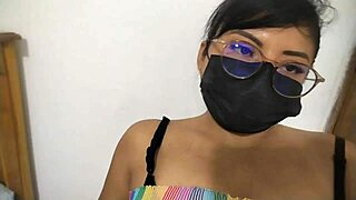 Old stepmother imagines student life and masturbates with dildo at home sensually!