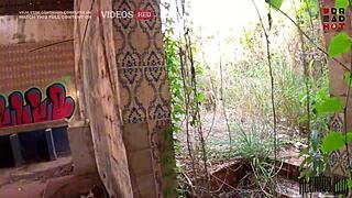 Blonde Latina Babe With Dreadlocks Gets Bent Over And Fucked Hard In Abandoned Building Outdoor Forest First Time