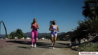 i watched the lesbian trainer lick her student's wet pussy during seduction