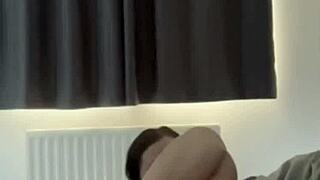 Horny BRITISH girl does SOLO TOY PLAY in softcore webcam session.