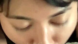 Sloppy and thorough Asian slut gawks BBC in deepthroat action