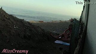WATCH This French Stepdaughter HELP Me CUMSHOT on Public Beach After Flashing Cock in Risky Outdoor Sex!