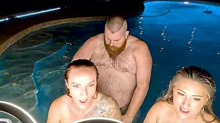 Hardcore Hot Tub Live Threesome Involves Jasper Nyx and Luci Power in Passionate FFM Action with Screaming Cougar Wife Bent Over in Doggystyle