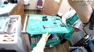 Dr tampa takes mina moon behind the scenes in latex gloves. Asian babe with big tits and shaved pussy gets handcuffed in florida.