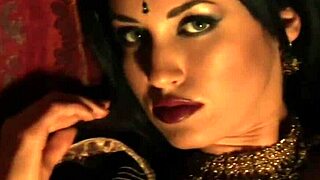 Indian woman displays exotic beauty in naked dance and solo masturbation on bed