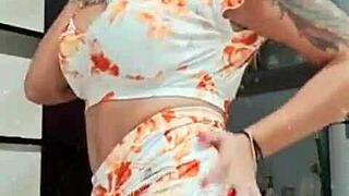 Isn't this hot brunette teasing with her delicious tits so tempting