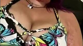 hey, check amber squirting for daddy while he's at work