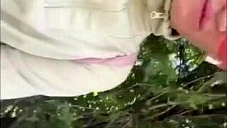 Skinny Tattooed Russian Teen Ki-Sim Strips Naked On Street For Public Outdoor Fucking