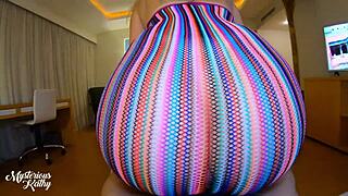 Petite Latina with Tan Lines Rides Cowgirl and Takes Cum on Ass in Homemade Video