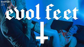 So this horny blonde milf gets wet with deepthroat blowjob and footjob on big tits. She squirts from cunilingus and juicy fucking.