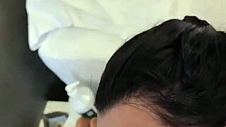 Brazilian wife Kalena Mitrak with big tits and tan lines bends over for doggystyle pounding in bedroom