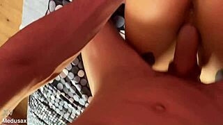 Tight anal takes huge cock with creampie inside ass causing painful screams