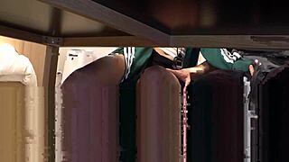 Hardcore japanese big tits asian pov oral action in gym