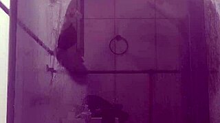 Stepmom Fucks in Bathroom with Big Natural Tits Bouncing as She Rides Cock in Cowgirl