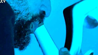 So this horny blonde milf gets wet with deepthroat blowjob and footjob on big tits. She squirts from cunilingus and juicy fucking.