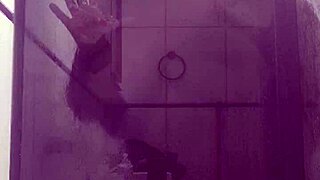 Stepmom Fucks in Bathroom with Big Natural Tits Bouncing as She Rides Cock in Cowgirl