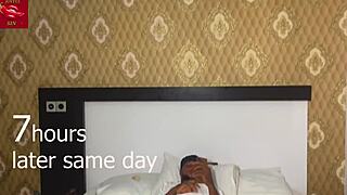 Fresh from abroad I bent over my friend's sis for quickie squirting fuck with monster cock pounding juicy pussy.