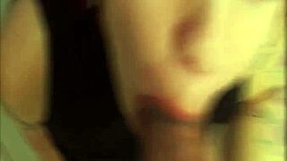 Redhead Latina Newcomer in First Scene with Blowjob and Spitting at Private Night Club