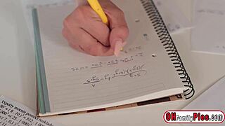 Emotional rush as big cock tutor pounds Ohana Petite's tiny Spanish teen pussy rough.