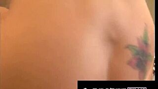 Gorgeous brunette babe rides cock in vintage cowgirl style