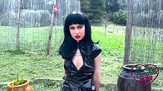 lucifera the beautiful french woman gets filled by two cocks in mmf group with lingerie and natural tits