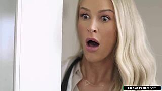 Busty Doctor In Lingerie Sucks And Examines Patient Cock