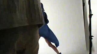 Check out this amateur Raven cosplay girl flashing her costume outdoors in public