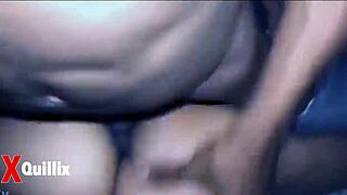 Amateur babe with perfect big ass bends over for hardcore doggystyle pounding from huge black cock. homemade quickie leads to gaping orgasm.