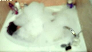 Solo Asian Boy Takes Relaxing Bubble Bath In Bathroom With Barefoot Fetish Display