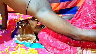 Imagine a hot bhabhi in red suit and bra getting fucked hard doggystyle with dirty talk in desi style