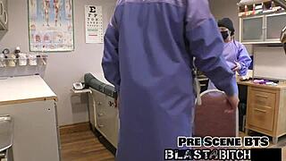 Jasmine Rose Bent Over in Latex Nurse Gloves for Doggystyle Fucking and Cum Blast