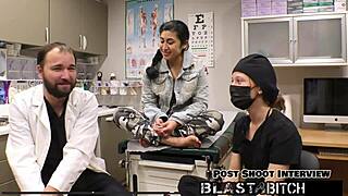 Jasmine Rose Bent Over in Latex Nurse Gloves for Doggystyle Fucking and Cum Blast