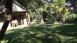 Lesbian Girls Kissing and Licking Pussy in Shower Yoga Session