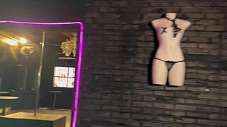 Is that bar with panties hanging from ceiling hiding monster cock creampie?
