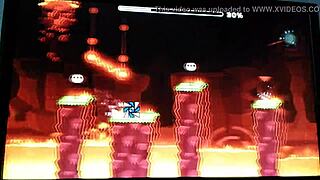 Brazilian gamer plays Fingerdash level to Venom music with adventurers in Geometry Dash