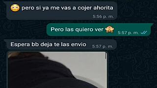 Mi amiga en mini short is getting so hot in our WhatsApp chat, showing off that homemade Latina milf vibe.