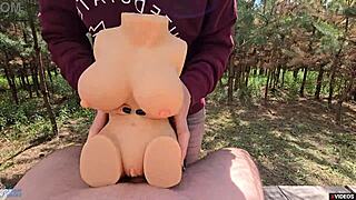 Double Morning Cum Fills Panties After Homemade Anal Massage Outdoors