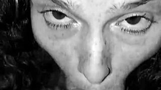 Redhead rimjob queen gives deepthroat blowjob and swallows cum from big cock