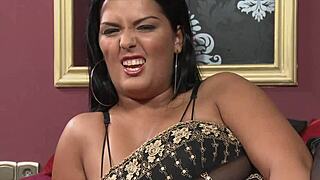 bellina and jasmine black, ready to get asses fucked in hardcore threesome with gaping and cumshot?