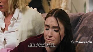 What happens when busty nanny Ryan Keely disciplines and seduces teen 18+ Hazel Moore with squirting orgasm?