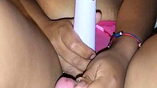 latina milf joined couples for bedroom play including doggystyle toys vibrator and cum on big ass